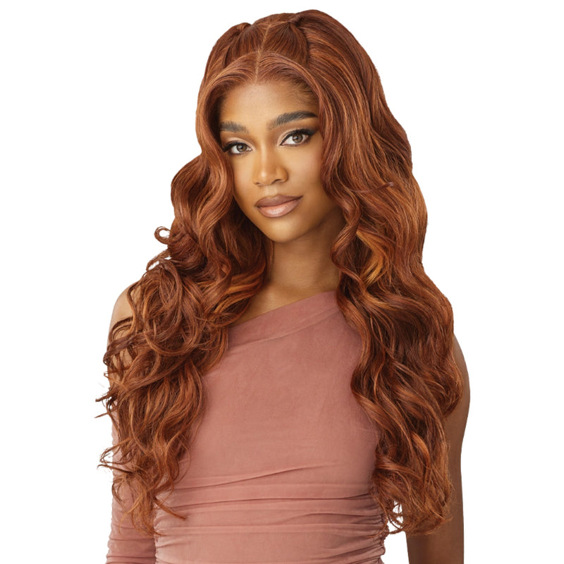 Outre Human Hair Blend 5X5 Lace Closure Wig - HHB-GLAM CURLS 24"