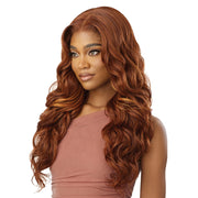 Outre Human Hair Blend 5X5 Lace Closure Wig - HHB-GLAM CURLS 24"