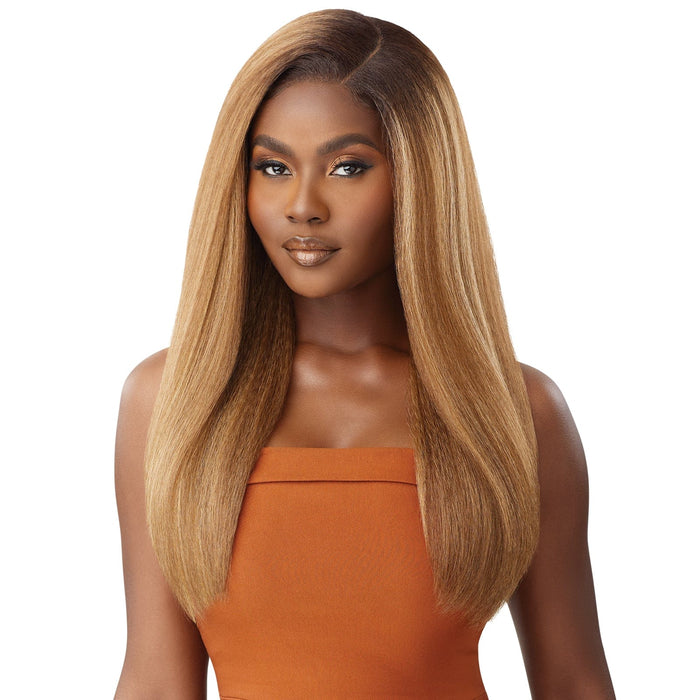 HHB-KINKY STRAIGHT 24" | Outre Human Hair Blend 5X5 Lace Closure Wig