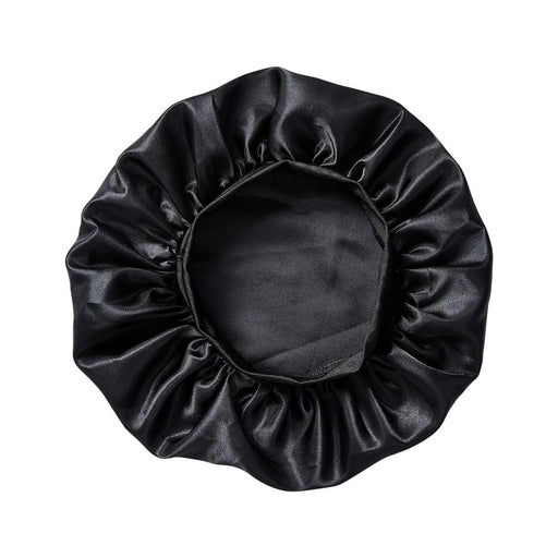 RED BY KISS | Kids Satin Bonnet Wide Band Black HJ03