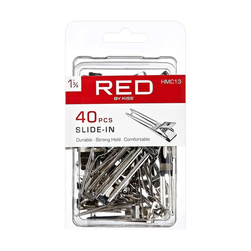 RED BY KISS - Slide in Clip 1 3/4″ 40PCS HMC13