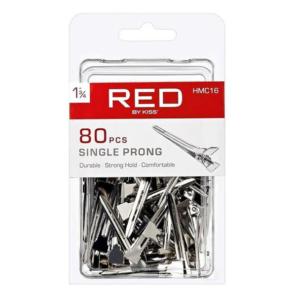 RED BY KISS - Single Prong Clip 1 3/4″ 80PCS HMC16