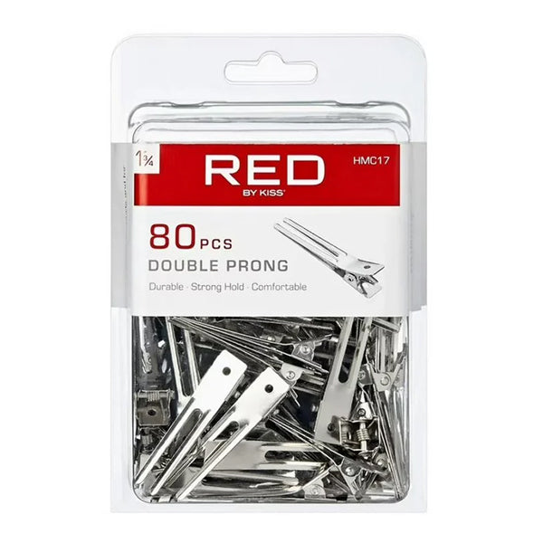 RED BY KISS - Double Prong Clip 1 3/4″ 80PCS HMC17