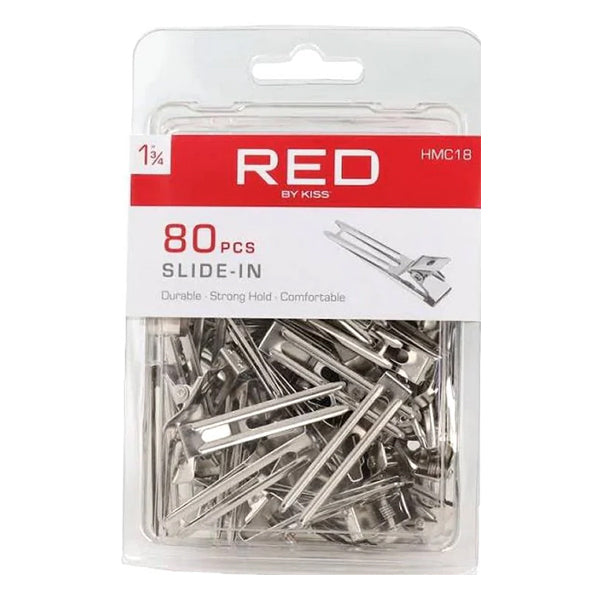 RED BY KISS - Slide in Clip 1 3/4″ 80PCS HMC18 — Hair to Beauty