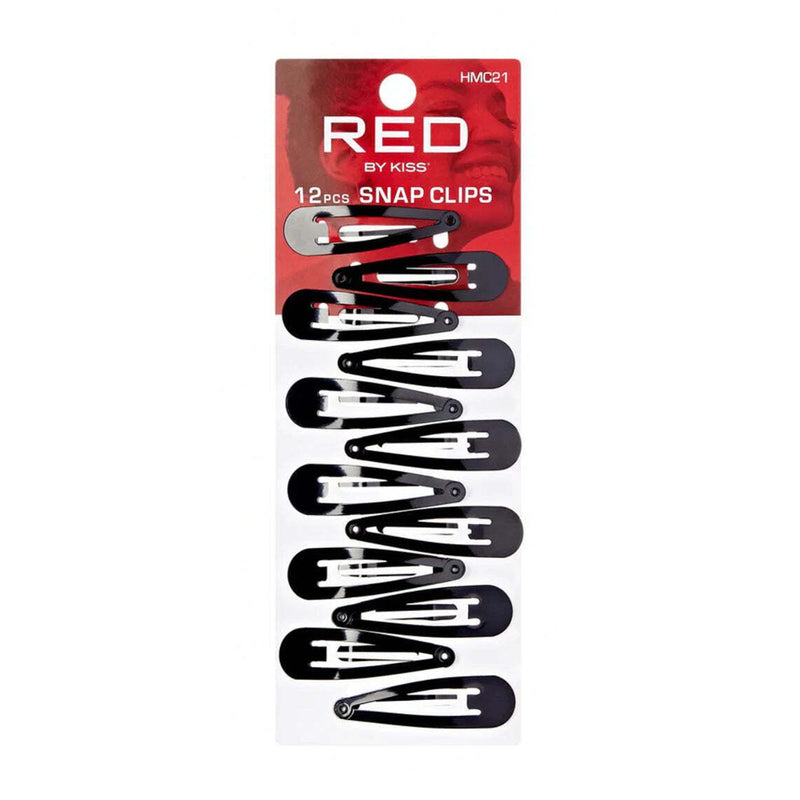 RED BY KISS - 12 pcs Snap Clips HMC21