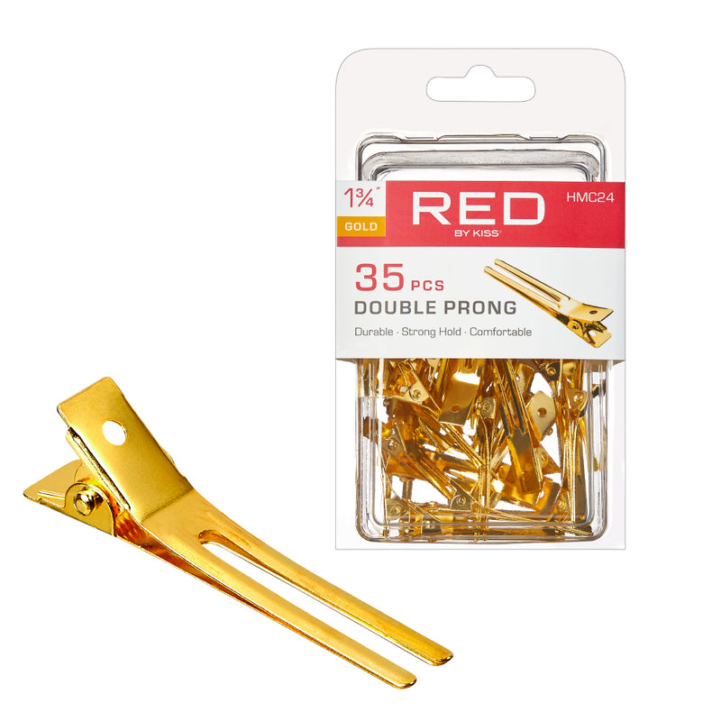 RED BY KISS - Gold Double Prong Clip 1 3/4″