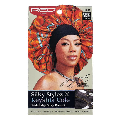 RED BY KISS - Silky Stylez X Keyshia Cole Wide Edge Silky Bonnet HQ31 Super Jumbo Luxury