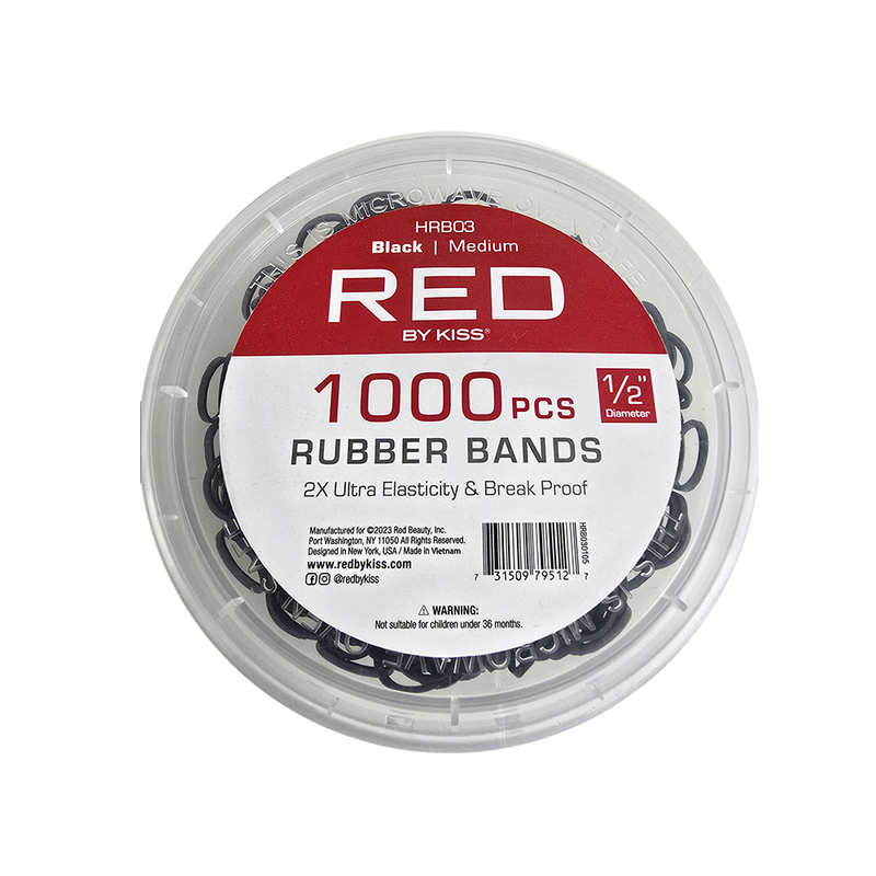 Red by Kiss - 1000 Rubber Hair Band Medium HRB03