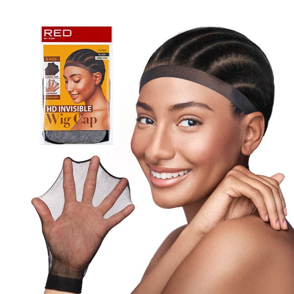 RED BY KISS - HD Invisible Wig Cap 5pcs HVP20 Black — Hair to Beauty