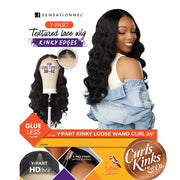 Sensationnel Curls Kinks & Co Synthetic Lace Front Wig - KINKY LOOSE WAND CURL 24"
