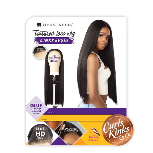 Sensationnel Curls Kinks & Co Synthetic Lace Front Wig - KINKY SILK PRESSED 26″