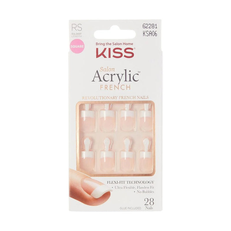 KISS - Salon Acrylic French Nails KSA06 Real Short