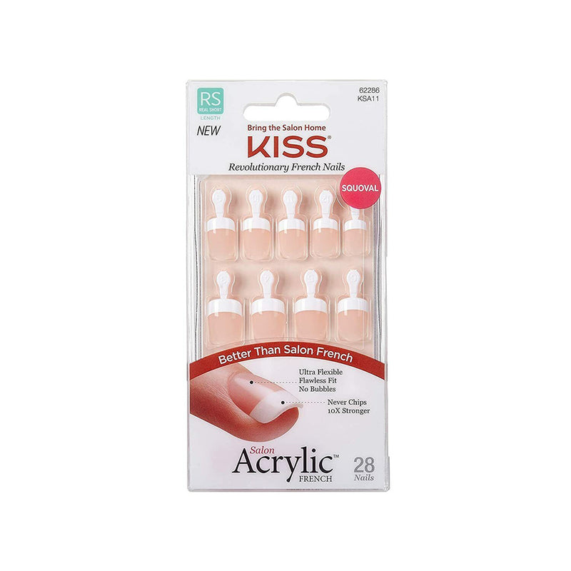 KISS - Salon Acrylic French Nails KSA11 Real Short
