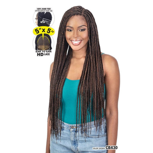 NATURAL BOX BRAID 32" | Freetress Equal Braided Synthetic HD Lace Front Wig