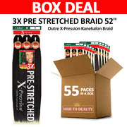 [BOX DEAL] Outre X-Pression Kanekalon Braid - 3X PRE STRETCHED BRAID 52" 50 PACKS/BOX