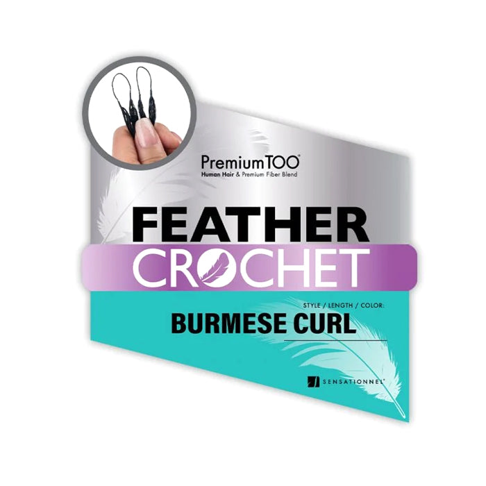 Sensationnel Premium Too Feather Crochet Human Hair Blend Braid - BURMESE CURL