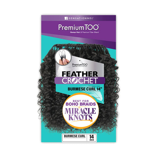 Sensationnel Premium Too Feather Crochet Human Hair Blend Braid - BURMESE CURL