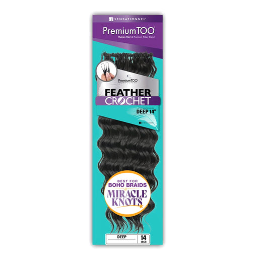 Sensationnel Premium Too Feather Crochet Human Hair Blend Braid - DEEP