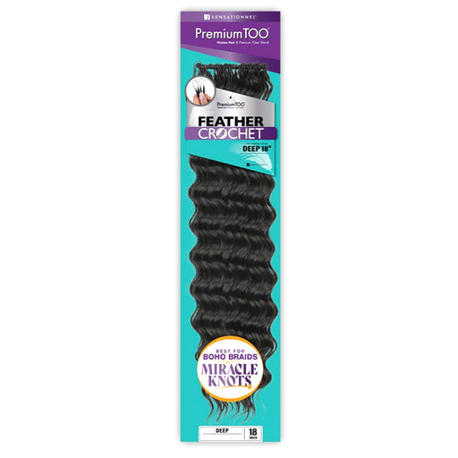Sensationnel Premium Too Feather Crochet Human Hair Blend Braid - DEEP