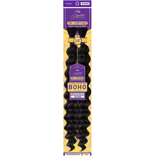 BOHO DEEP BULK - Outre Purple Pack Human Hair Blend Pre-stretched Braid