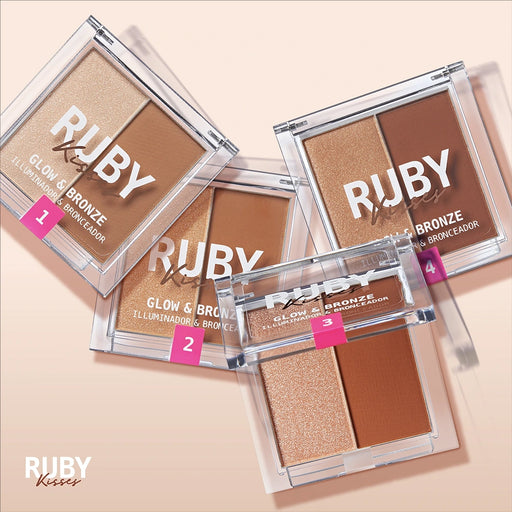 RUBY KISSES - Glow & Bronze Highlighter Bronzer Duo