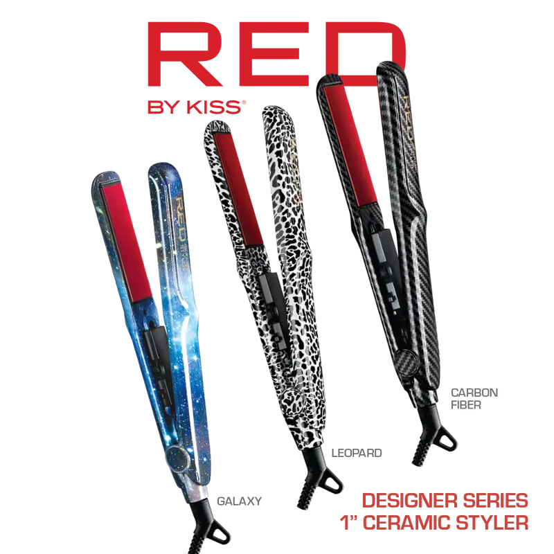 RED BY KISS - Designer Series 1" Ceramic Flat Iron Styler