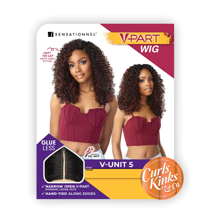 Sensationnel Curls Kinks & Co Synthetic V-Part Lace Wig - V-UNIT 5