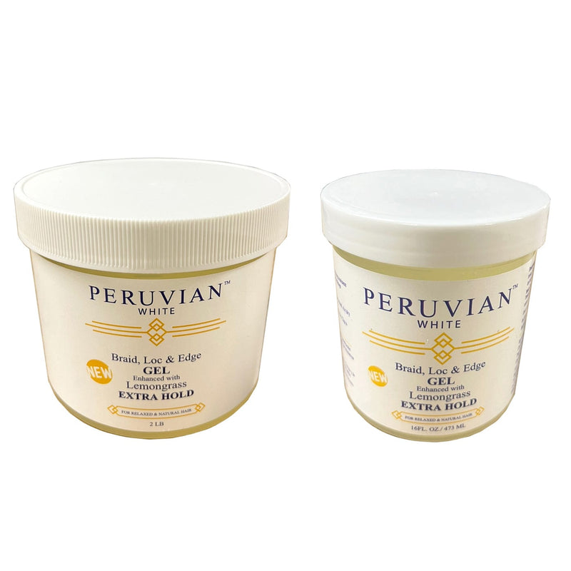 PERUVIAN WHITE | Braid, Loc & Edge Gel Lemongrass Extra Hold