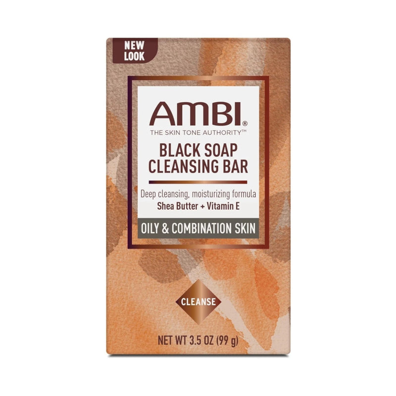 AMBI - Black Soap Cleansing Bar with Shea Butter & Vitamin E 3.5oz