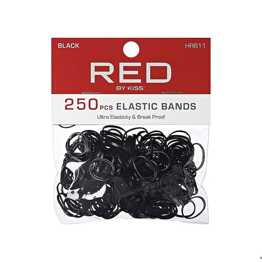 Red by Kiss - 250 Plastic Elastic Hair Band