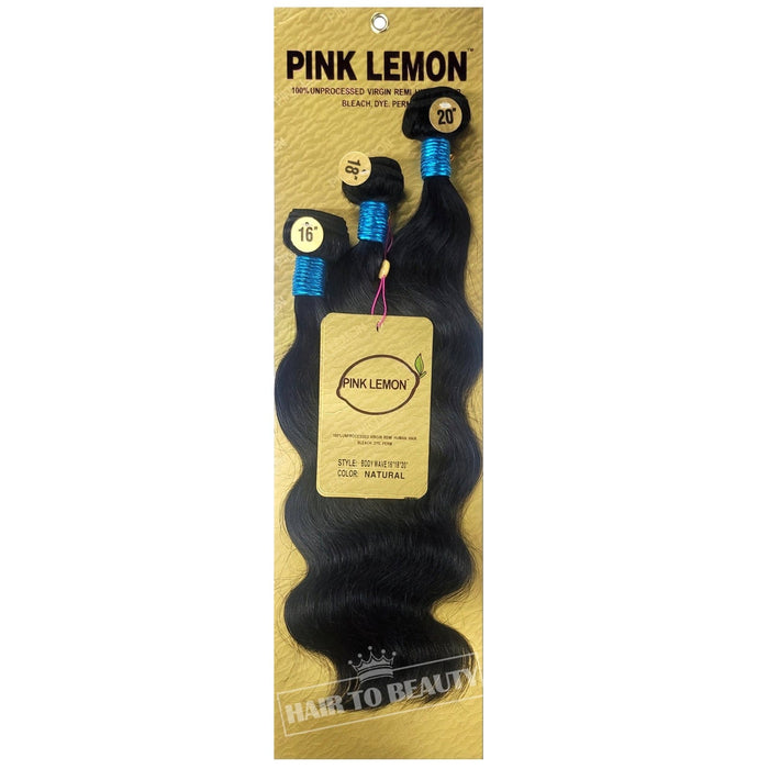 BODY WAVE | Pink Lemon 100% Unprocessed Virgin Remi Hair Weave