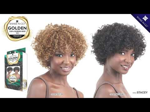 STACEY - Shak N Go Golden Human Hair Wig