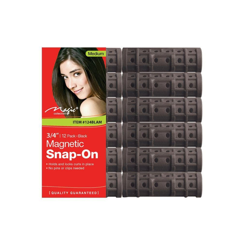 MAGIC | Magnetic Snap-On Rollers Black 124 | Hair to Beauty.