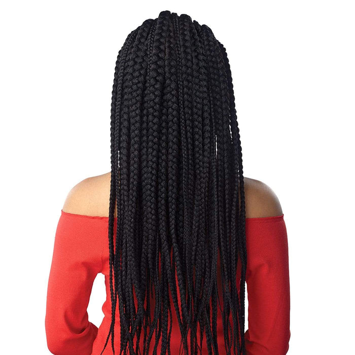 FEED IN FULANI CORNROW | Cloud 9 Hand Braided Synthetic 13x7 Swiss Lace Front Wig | Hair to Beauty.