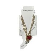 BE U | Red Heart & Pearl Anklet - Hair to Beauty.