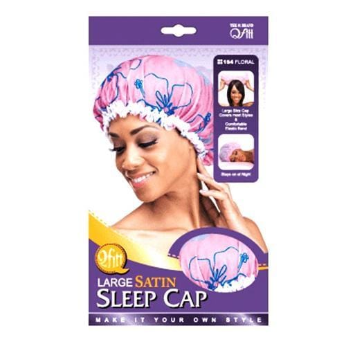 QFITT | King Jumbo Large Satin Sleep Cap Floral 154 | Hair to Beauty.