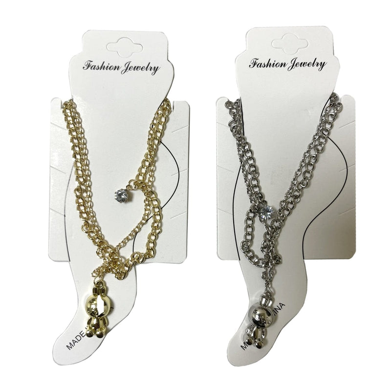 BE U | Teddy Bear & Rhinestone Anklet - Hair to Beauty.