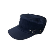 BE U | Military Buckle Design Flat Top Adjustable Cap - Hair to Beauty.