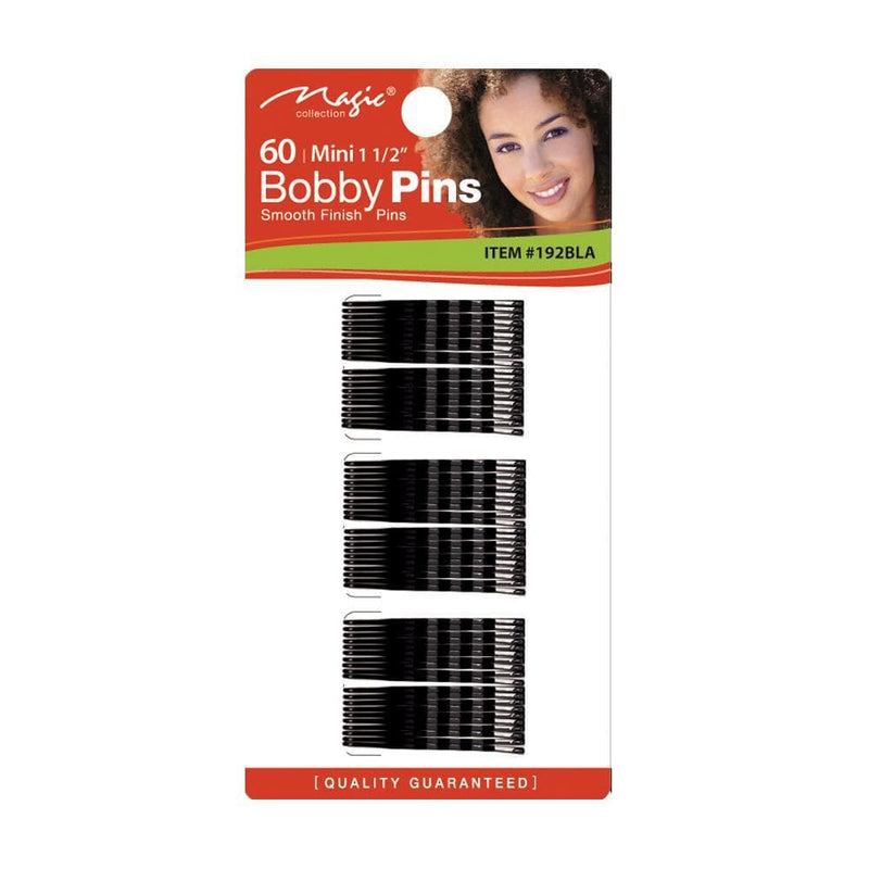 MAGIC | 1 1/2" Mini Bobby Pin Black 60PCS | Hair to Beauty.