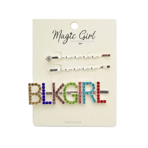 BLKGIRL 1 | Colorful Rhinestone Hair Pin 3PCS | Hair to Beauty.