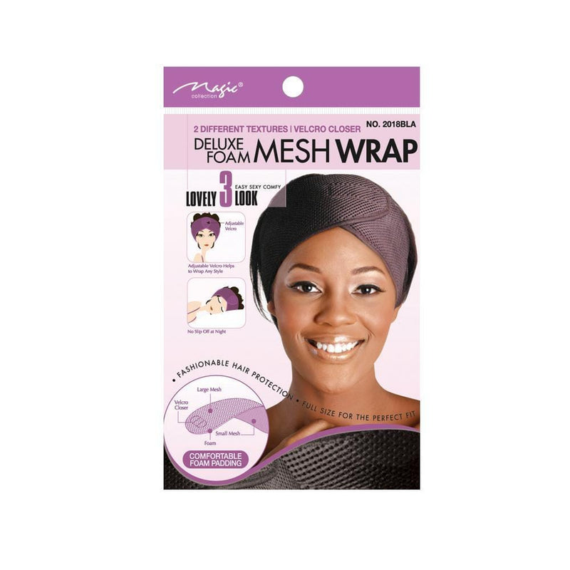 MAGIC | Deluxe Foam Mesh Wrap Black | Hair to Beauty.