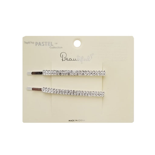 HA0041 | Double Row Rhinestone Hair Pin 2PCS | Hair to Beauty.