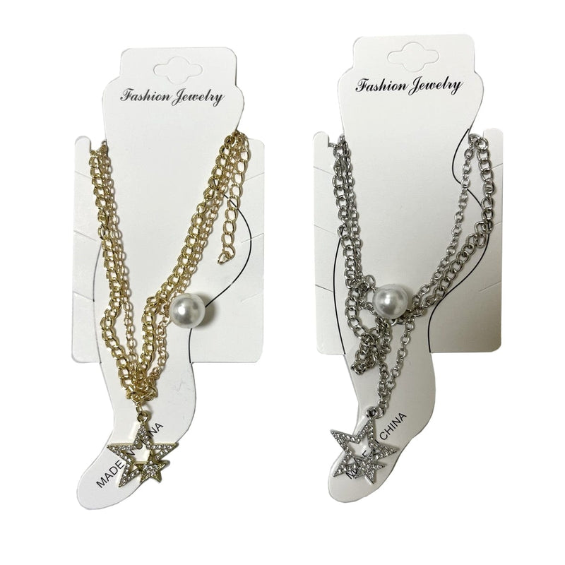 BE U | Two Stars & Pearl Anklet - Hair to Beauty.