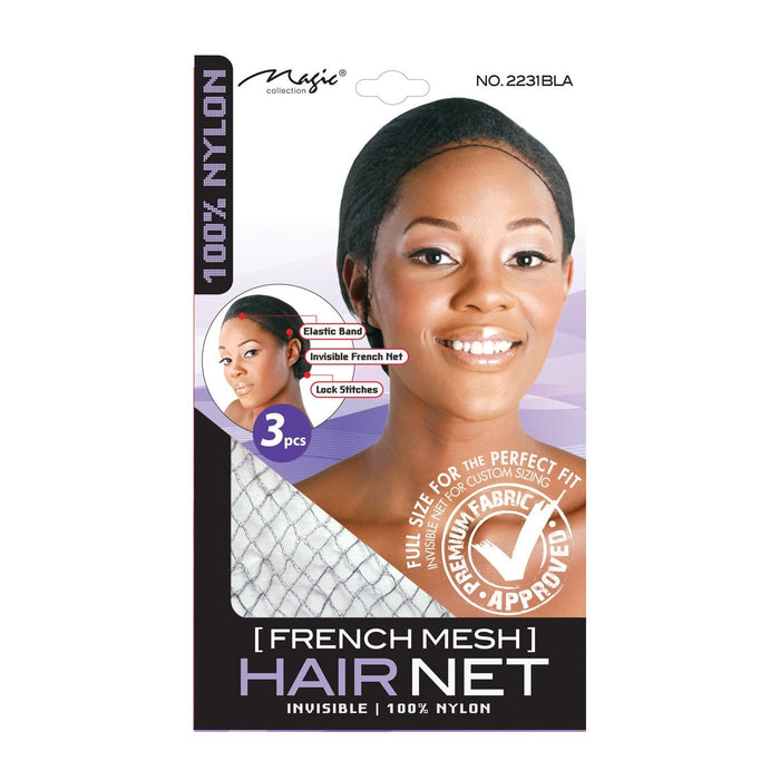 MAGIC | French Mesh Hair Net 3 Pcs - 2231BLA | Hair to Beauty.