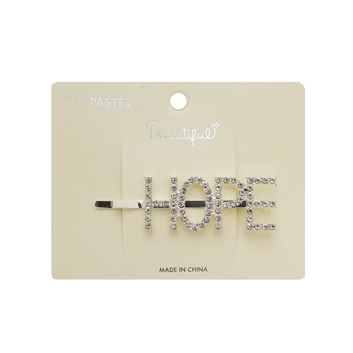 HOPE | Rhinestone Hair Pin | Hair to Beauty.