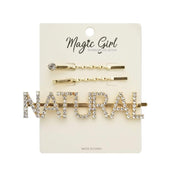 NATURAL 1 | Rhinestone Hair Pin 3PCS | Hair to Beauty.