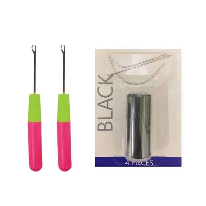 BE U | 2Pcs Skill Needle + Weaving Thread & Needles Combo | Hair to Beauty.