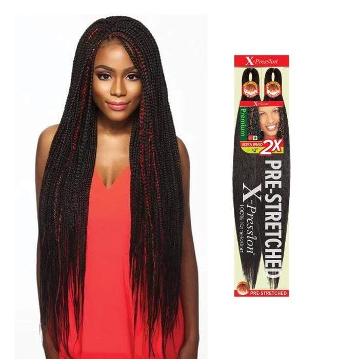 2X X-PRESSION 42" | Pre-Stretched Kanekalon Braid | Hair to Beauty.