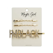 I'M BLACK 1 | Rhinestone Hair Pin 3PCS | Hair to Beauty.