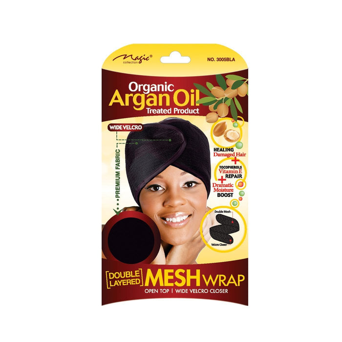 MAGIC | Organic Argan Oil Mesh Wrap Double Layered Black 3005 | Hair to Beauty.